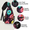 bisibuy Colorful Funny Donut Sling Bag for Women Men Crossbody Sling Backpack Shoulder Bag Chest Bag Daypack for Travel Hiking Outdoor view 3