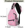 bisibuy Bulldog Pink Sling Bag for Women Men Crossbody Sling Backpack Shoulder Bag Chest Bag Daypack for Travel Hiking Outdoor view 2