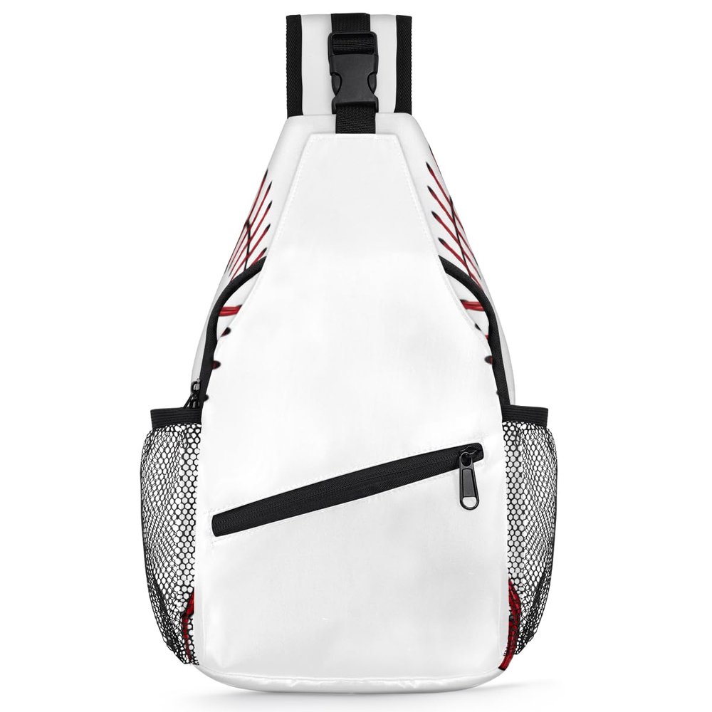 bisibuy Baseball Sling Bag for Women Men Crossbody Sling Backpack Shoulder Bag Chest Bag Daypack for Travel Hiking Outdoor