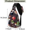 bisibuy Kawaii Sushi Food Sling Bag for Women Men Crossbody Sling Backpack Shoulder Bag Chest Bag Daypack for Travel Hiking Outdoor view 2
