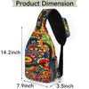 bisibuy Colorit Mandalas Sling Bag for Women Men Crossbody Sling Backpack Shoulder Bag Chest Bag Daypack for Travel Hiking Outdoor view 2