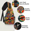 bisibuy Colorit Mandalas Sling Bag for Women Men Crossbody Sling Backpack Shoulder Bag Chest Bag Daypack for Travel Hiking Outdoor view 3
