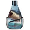 bisibuy Funny Shark Sling Bag for Women Men Crossbody Sling Backpack Shoulder Bag Chest Bag Daypack for Travel Hiking Outdoor view 1