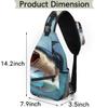 bisibuy Funny Shark Sling Bag for Women Men Crossbody Sling Backpack Shoulder Bag Chest Bag Daypack for Travel Hiking Outdoor view 2