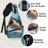 bisibuy Funny Shark Sling Bag for Women Men Crossbody Sling Backpack Shoulder Bag Chest Bag Daypack for Travel Hiking Outdoor view 3