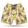 228CLOSET Powerline Worker Men's Swim Trunks - Pineapple Hawaiian Shorts for Men, Men's Summer Bathing Shorts Set 35 Size Size 2XL