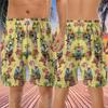 228CLOSET Powerline Worker Men's Swim Trunks - Pineapple Hawaiian Shorts for Men, Men's Summer Bathing Shorts Set 35 Size Size 2XL view 3