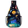 bisibuy Space Galaxy Solar System Sling Bag for Women Men Crossbody Sling Backpack Shoulder Bag Chest Bag Daypack for Travel Hiking Outdoor view 1