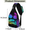 bisibuy Animal Paw Prints Sling Bag for Women Men Crossbody Sling Backpack Shoulder Bag Chest Bag Daypack for Travel Hiking Outdoor view 2