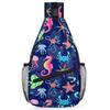 bisibuy Coral Reef Sea Life Pattern Sling Bag for Women Men Crossbody Sling Backpack Shoulder Bag Chest Bag Daypack for Travel Hiking Outdoor view 1