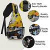 bisibuy Creative Artistic Graffiti Black Yellow Sling Bag for Women Men Crossbody Sling Backpack Shoulder Bag Chest Bag Daypack for Travel Hiking Outdoor view 3