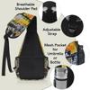 bisibuy Creative Artistic Graffiti Black Yellow Sling Bag for Women Men Crossbody Sling Backpack Shoulder Bag Chest Bag Daypack for Travel Hiking Outdoor view 4