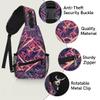 bisibuy Cool Shifted Grid Black Red Sling Bag for Women Men Crossbody Sling Backpack Shoulder Bag Chest Bag Daypack for Travel Hiking Outdoor view 3