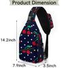 bisibuy Cherry Dots Sling Bag for Women Men Crossbody Sling Backpack Shoulder Bag Chest Bag Daypack for Travel Hiking Outdoor view 2