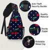 bisibuy Cherry Dots Sling Bag for Women Men Crossbody Sling Backpack Shoulder Bag Chest Bag Daypack for Travel Hiking Outdoor view 3