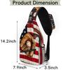 bisibuy Baseball Glove American Flag Sling Bag for Women Men Crossbody Sling Backpack Shoulder Bag Chest Bag Daypack for Travel Hiking Outdoor view 2