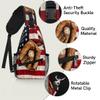 bisibuy Baseball Glove American Flag Sling Bag for Women Men Crossbody Sling Backpack Shoulder Bag Chest Bag Daypack for Travel Hiking Outdoor view 3
