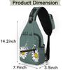 bisibuy Creativity Daisy Quotes Sling Bag for Women Men Crossbody Sling Backpack Shoulder Bag Chest Bag Daypack for Travel Hiking Outdoor view 2