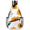 bisibuy Yellow Sunflower Sling Bag for Women Men Crossbody Sling Backpack Shoulder Bag Chest Bag Daypack for Travel Hiking Outdoor view 1