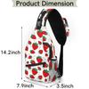 bisibuy Fruits Strawberry Design Sling Bag for Women Men Crossbody Sling Backpack Shoulder Bag Chest Bag Daypack for Travel Hiking Outdoor view 3