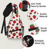 bisibuy Fruits Strawberry Design Sling Bag for Women Men Crossbody Sling Backpack Shoulder Bag Chest Bag Daypack for Travel Hiking Outdoor view 4
