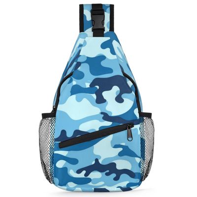 bisibuy Abstract Camouflage Camo Sling Bag for Women Men Crossbody Sling Backpack Shoulder Bag Chest Bag Daypack for Travel Hiking Outdoor