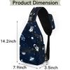bisibuy Space Cute Astronaut Spaceship Rocket Sling Bag for Women Men Crossbody Sling Backpack Shoulder Bag Chest Bag Daypack for Travel Hiking Outdoor view 2