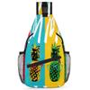 bisibuy Colorful Summer Pineapple Sling Bag for Women Men Crossbody Sling Backpack Shoulder Bag Chest Bag Daypack for Travel Hiking Outdoor view 1