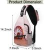 bisibuy Beach Sea Shell Nautilus Sling Bag for Women Men Crossbody Sling Backpack Shoulder Bag Chest Bag Daypack for Travel Hiking Outdoor view 2