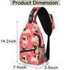 bisibuy Cute Bulldog Dog Love Heart Sling Bag for Women Men Crossbody Sling Backpack Shoulder Bag Chest Bag Daypack for Travel Hiking Outdoor view 2