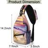 bisibuy Tropical Beach Starfish Sling Bag for Women Men Crossbody Sling Backpack Shoulder Bag Chest Bag Daypack for Travel Hiking Outdoor view 2