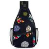 bisibuy Cartoon Space Rocket Spaceship Sling Bag for Women Men Crossbody Sling Backpack Shoulder Bag Chest Bag Daypack for Travel Hiking Outdoor view 1
