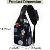 bisibuy Cartoon Space Rocket Spaceship Sling Bag for Women Men Crossbody Sling Backpack Shoulder Bag Chest Bag Daypack for Travel Hiking Outdoor view 2