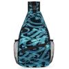 bisibuy Blue Line Art Sling Bag for Women Men Crossbody Sling Backpack Shoulder Bag Chest Bag Daypack for Travel Hiking Outdoor view 1