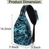 bisibuy Blue Line Art Sling Bag for Women Men Crossbody Sling Backpack Shoulder Bag Chest Bag Daypack for Travel Hiking Outdoor view 2