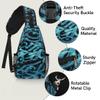 bisibuy Blue Line Art Sling Bag for Women Men Crossbody Sling Backpack Shoulder Bag Chest Bag Daypack for Travel Hiking Outdoor view 3