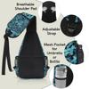 bisibuy Blue Line Art Sling Bag for Women Men Crossbody Sling Backpack Shoulder Bag Chest Bag Daypack for Travel Hiking Outdoor view 4