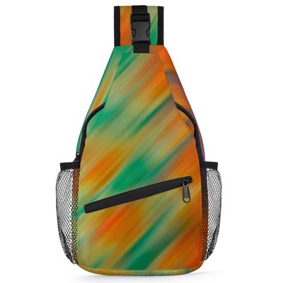 bisibuy Color Psychedelic Pattern Sling Bag for Women Men Crossbody Sling Backpack Shoulder Bag Chest Bag Daypack for Travel Hiking Outdoor