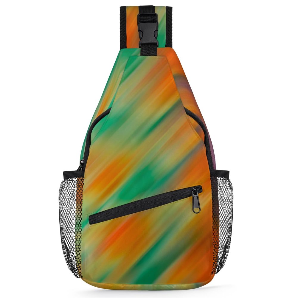 bisibuy Color Psychedelic Pattern Sling Bag for Women Men Crossbody Sling Backpack Shoulder Bag Chest Bag Daypack for Travel Hiking Outdoor