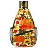 bisibuy Sunflower Pumpkins Autumn Leaves Sling Bag for Women Men Crossbody Sling Backpack Shoulder Bag Chest Bag Daypack for Travel Hiking Outdoor view 1