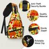 bisibuy Sunflower Pumpkins Autumn Leaves Sling Bag for Women Men Crossbody Sling Backpack Shoulder Bag Chest Bag Daypack for Travel Hiking Outdoor view 3