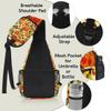 bisibuy Sunflower Pumpkins Autumn Leaves Sling Bag for Women Men Crossbody Sling Backpack Shoulder Bag Chest Bag Daypack for Travel Hiking Outdoor view 4