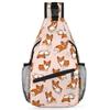 bisibuy Cartoon Corgis Dog Pattern Sling Bag for Women Men Crossbody Sling Backpack Shoulder Bag Chest Bag Daypack for Travel Hiking Outdoor view 1