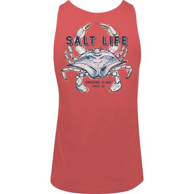 Salt Life Get Crackin' Tank, Burnt Coral, Medium