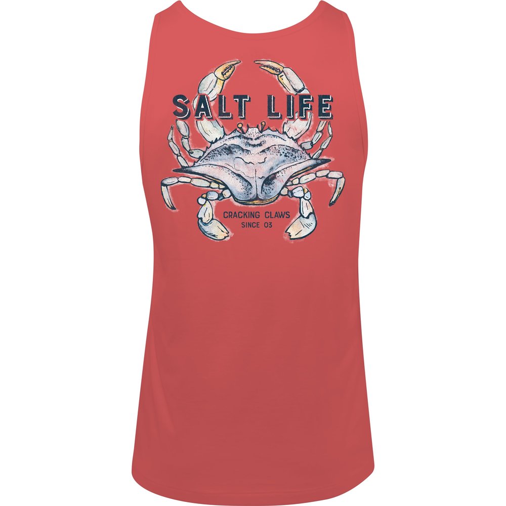 Salt Life Get Crackin' Tank, Burnt Coral, Medium