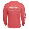 Salt Life Deep Ventures Long Sleeve Tee, Burnt Coral, Small view 1