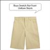 Boy's Stretch Chino Shorts, Classic Cotton Blend Short with Fly Zipper for School Uniform, (Sizes, 4-20) Khaki view 3