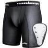 COOLOMG Boys Athletic Underwear with Cup Youth Compression Sliding Shorts Baseball Football Protective Supporter Black XS view 1