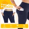 2 Pack Fleece Lined Leggings for Women - Thermal Winter Warm Tights Tummy Control High Waisted Workout Yoga Pants view 3