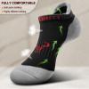 BULLIANT Mens Socks 6 Pairs-Athletic Ankle Socks Cushioned No Show For Men Running-Arch Compression Support(6Pairs,Shoes Size:Men 8-9) view 2